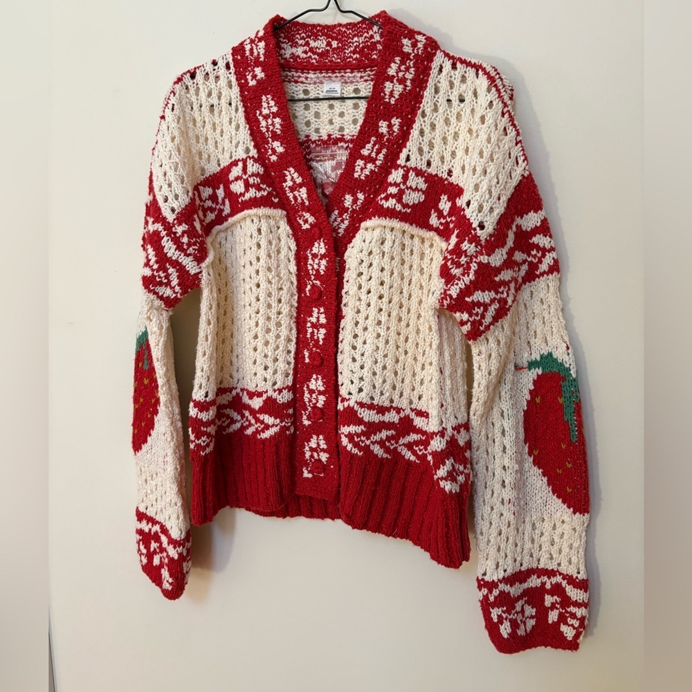 NWOT Urban Outfitters Kimchi Blue Libby Oversized Fairisle Knit Cardigan Size XS - Picture 4 of 16